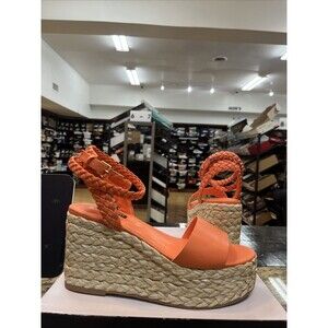 Nine West Keily Espadrille Platform Wedge Sandal in Orange 800 Size 9.5M